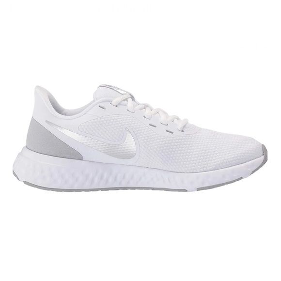 Nike Revolution 5 Sneakers Running Shoes Lace White Pure Platinum Mesh Unisex - Picture 6 of 15